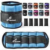 Sportneer Adjustable Ankle Weights Set - 1 Pair (2-10 lbs) Removable Sandbags for Women & Men, Comfortable Neoprene Leg Weights for Walking, Running, Pilates, Yoga, Home Workout & Physical Therapy