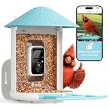 NETVUE by Birdfy Smart Bird Feeder with AI Camera, Auto Capture Videos & Live Stream, Wireless Wildbird Watching, Outdoor Backyard Birder(AI by Subscription) Blue