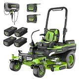 Greenworks 80V 54" MaximusZ Zero Turn Riding Mower, (1) 4.0 Ah Battery, (2) 16.0 Ah Batteries and 1.5kW Charger