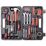 CARTMAN 148-Piece Automotive And Household Tool Set, Red Repair Kit Case