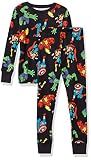 Amazon Essentials Disney | Marvel | Star Wars Boys' Snug-Fit Cotton Pajamas Sleepwear Sets for Toddler, Marvel Avengers, 6-7
