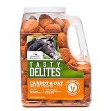 Manna Pro Tasty Delights Horse Treats, Carrot Flavor, Made in USA, 3 lb Tub