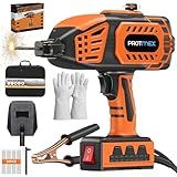 Portable Electric Welding Machine - 110V Portable Welder Handheld IGBT Inverter with 5 Adjustable Currents, 20PCS Rods, ARC Welder Gun Fits 3/32"-1/8" Welding Rods for DIY, Repair, Home Projects