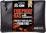 Fireproof Document Pouch (10"x13")- Protect Cash with a Fire Safe Money Bag