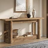 Tribesigns 63" Farmhouse Console Table, Narrow Long Sofa Table Behind Couch