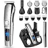 Ufree Beard Trimmer for Men, Waterproof Electric Razor for Nose, Body, Face & Mustache, Cordless Hair Clippers Shavers Grooming Kit, Gifts for Men Husband Father