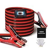 NOONE 2 Gauge Jumper Cable Heavy Duty Car Battery Clamps, for Jump Starting Dead or Weak Batteries Booster Cables with S7 Reverse Polarity Protection and Carry (2 Gauge 20 Feet)