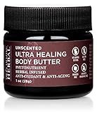 Ora's Amazing Herbal Ultra Healing Body Butter, Intensive Unscented Moisturizer For Dry Skin, Fragrance Free Skin Cream, 1 oz