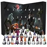 Halloween Gnome Advent Calendar 2025, 2025 Countdown Calendar with 24-Piece Gnome, Horror Cute Mini Gnome Figures Toys Gifts for Kids, Halloween Decoration for Home Party (A)