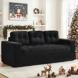 Korser Boneless Couches for Living Room, 74" Modern 3 Seater Sofa with Deep Seat, Comfy Cloud Sofa with Corduroy Fabric, No Assembly Couch, Bean Bag Couch for Bedroom, Dorm, Apartment