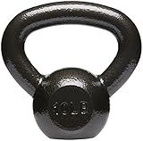 Amazon Basics Cast Iron Kettlebell for Strength Training, 10 Pounds, Easy to Hold, Black