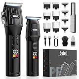 Professional Hair Clippers for Men Cordless Trimmers Kit with LED Display Beard Trimmer for Kid Cordless Beards Trimmer Haircut Grooming Kit Gift for Men Women Barber Kids (Black)