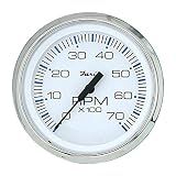 Faria 33817 Chesapeake Stainless Steel Tachometer (7000 RPM) - 4", White