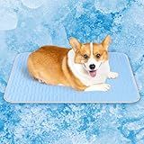 Jieffifa Instant Cooling Dog Mat - Ice Silk Self Cooling Pad Pets, Machine Washable Pet Bed for Crate/Car/Floor Use, Chill Tech Anti-Slip Pad for Indoor Outdoor Summer Relief