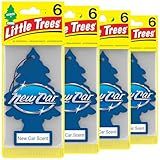 LITTLE TREES Air Fresheners Car Air Freshener. Hanging Tree Provides Long Lasting Scent for Auto or Home. New Car Scent, 24 Air Fresheners