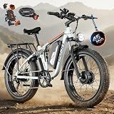 PUJH 6000W Dual Motor E-Bike Up to 100Mi 60V 24" Fat Tire for Adults PU364