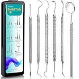 CATACC PRO Dental Tools, Dental Pick for Teeth Cleaning, Stainless Steel Hygiene Kit with Tooth Scraper Plaque Tartar Remover - with Case