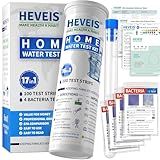 Water Testing Kits for Drinking Water - 100 Strips + 4 Bacteria Tests - Tap and Well Water Test Kit, Easy to Test and Read for Hardness, Lead, Iron, Fluoride, pH, Copper, Bacteria and More