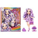 Rainbow High Violet, Purple with Slime Kit & Pet, 11" Shimmer Posable Fashion Doll with DIY Sparkle Slime, Magical Yeti Pet, Fun Play Accessories, Great Toy Gift for Girls Kids Ages 4-12 Years