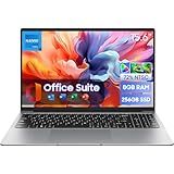 EYY 15.6" Laptop Computer, Laptops with 8GB RAM 256GB SSD, 100% sRGB Screen, Celeron N4000 Processor(up to 2.6GHz) Notebook, Dual Band WiFi丨BT 4.2丨HDMI丨Long Battery Life