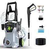 Pressure Washer, 4800PSI 3.0 GPM Max Power Washer Power washers Electric Powered, High Pressure Washer with Foam Cannon for Cars, Fences, Patios, Decks, Patios and Driveway Powerwasher