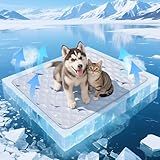 Velvopet Dog Cooling Mat, Cooling Mat for Dogs, Breathable Dog Bed with Non-Slip Design, Portable & Washable Pet Pad for Indoor, Outdoor, Crate, Summer Cat Bed, Cool Pet Pad, Gel-Free, 21"x27"