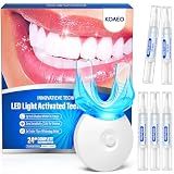 Teeth Whitening Kit with LED Light – 3 Whitening Gel Pens + 2 Desensitizing Pens – 35% Carbamide Peroxide – Whiten Teeth in 7 Days – Safe for Sensitive Teeth & Enamel, 0.7 Ounce (Mint)