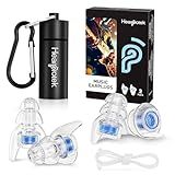 Hearprotek Concert Ear Plugs, 2Pairs Reusable high Fidelity Musician Ear Plugs for Concerts Loud Music-Noise Reduction Ear Protection earplugs for Rave,Festival,Music,Tinnitus Relief