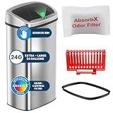 iTouchless Patented Large 24 Gallon Motion Sensor Trash Can | Odor Filter