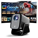 1200 ANSI Google TV-Licensed Projector, 4K/8K Input Support, Dual 36W Dolby