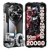 FOSSIBOT F113 Rugged Phone Unlocked 5G Android 15, 36GB+256GB/2TB Rugged Smartphone, Corning 3 6.78''FHD+120Hz Display 50MP Super Night Vision, 20000mAh Battery Waterproof Cell Phones (Silver)