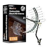GE Outdoor HD Digital TV Antenna, Long Range Smart TV Antenna, Supports 4K 1080P HD Smart TV VHF UHF, J Mount Included for Attic or Outdoor, Weather Resistant, 29884