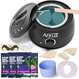 Anruz Waxing Kit for Women Men, Wax Pot Warmer Kit for Hair Removal