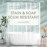 AmazerBath Shower Curtain Liner, 72x72 Clear Shower Curtain Liner, Waterproof Plastic Shower Liner, Cute Lightweight PEVA Shower Curtain for Bathroom with 3 Magnets and 12 Rustproof Metal Grommets
