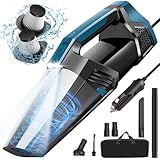 Blestan Car Vacuum - Portable Vacuum Cleaner with 16.4ft Cord, Bag, LED Light & Attachments - DC 12V High Power Small Vacuum, Car Accessories