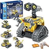 Sillbird Robot Building Kit with Remote Control for Boys Ages 8-14, Christmas STEM Coding Robotics Technic Toy Birthday Creative Gifts for Kids, Buildable 5in1 Models with 435 Pieces