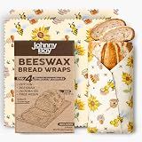 2 Pack - XL 19" x 19" - 5 Sq Ft - Beeswax Bread Wraps, Total 5 Sq Ft Coverage, Eco-Friendly Alternative to Plastic Wrap for Bread Storage, Bowls & Food Storage (Classic)