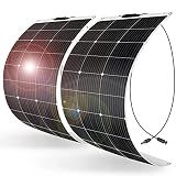 DOKIO 200W Flexible Solar Panel Set, Two 100W 18V ETFE Modules