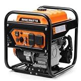 Oxseryn 5000-Watts Portable Inverter Generator, Gas Generator for Home Backup, 30A Outlet, RV Ready, ECO Mode, 60Lbs, EPA Compliment