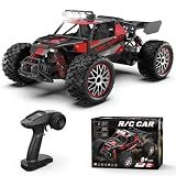 AsyPlaer High Speed 30+KM/H Remote Control Car, 1:14 RC Cars for Boys Age 8-12, 2.4 GHz All Terrain RC Truck, Ideal Gifts Off-Road RC Car for Adults Kids with 2 Rechargeable Batteries