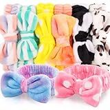 YOOVR 8pcs Spa Headband, Cute Small Bulk Gifts for Women, Stocking Stuffers for Teen Girls, Skincare Makeup Face Wash Headband, Hair Accessories, Party Favors Gift Basket Stuffers, Mothers Day Gifts