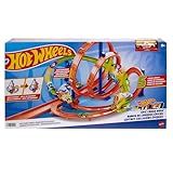 Hot Wheels Track Set, Epic Crash Dash with 5 Crash Zones, Motorized Booster and 1 Hot Wheels 1:64 Scale Toy Car, Easy Storage (Amazon Exclusive)