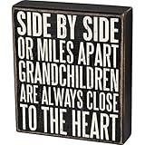 Primitives by Kathy Box Sign, 6" x 7", Grandchildren are Close to The Heart
