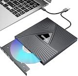 External CD/DVD Drive USB 3.0 Type-C Burner Writer Reader for Laptop/PC/Mac