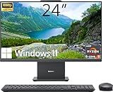 Lenovo IdeaCentre All-in-One Desktop Computer, 24" FHD Display, 6-core AMD Ryzen 5 7535HS, 16GB DDR5, 512GB SSD, Wi-Fi 6, HDMI in&Out, Wireless KB&Mouse, Windows 11 Home
