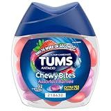 TUMS Chewy Bites Antacid Tablets for Chewable Heartburn & Acid Indigestion Relief, Assorted Berries, 32 Count