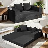 COMAX Futon Sofa Bed, Convertible Sofa Bed, Folding Boneless Couches