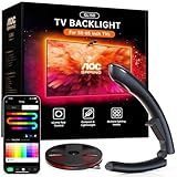 AOC TV LED Backlight, TV Lights That Change with TVs for 55-65 inch Screen, RGB Strip Lighting with Sensor, Syncs Behind The Monitor, Smart App Control, Movie Game Music & DIY Mode, 14.8FT