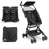 Munchkin Sparrow Travel Baby Stroller for Babies and Toddlers, Ultra Compact and Lightweight, Great for Airplane and Everyday Car Trips, Black