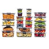 Rubbermaid Brilliance BPA Free 44-Piece Food Storage Containers Set Airtight Leak-Proof with Lids for Meal Prep Lunch and Leftovers
